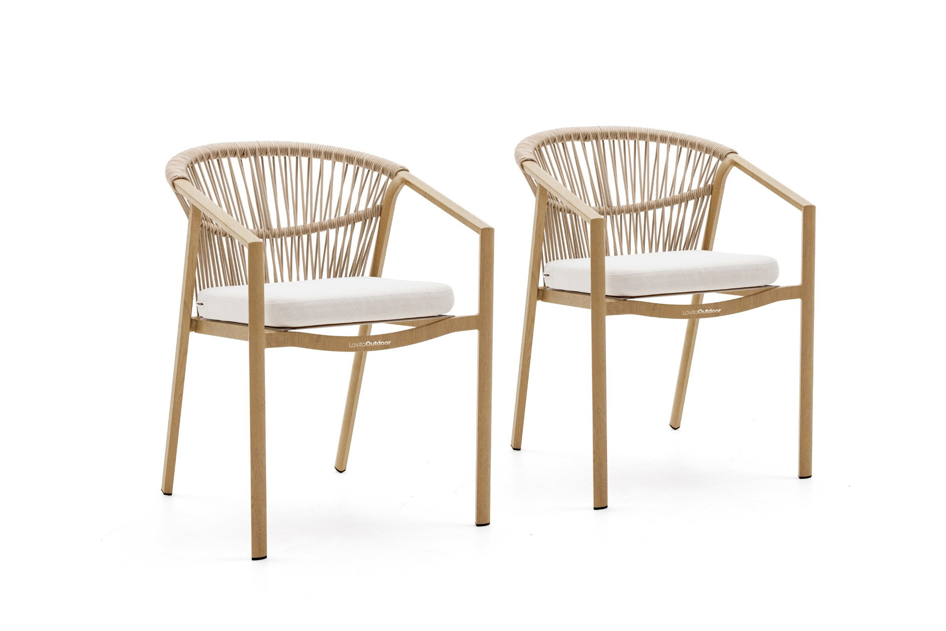 Kova Oak Outdoor Rope Dining Chair Set Of 2
