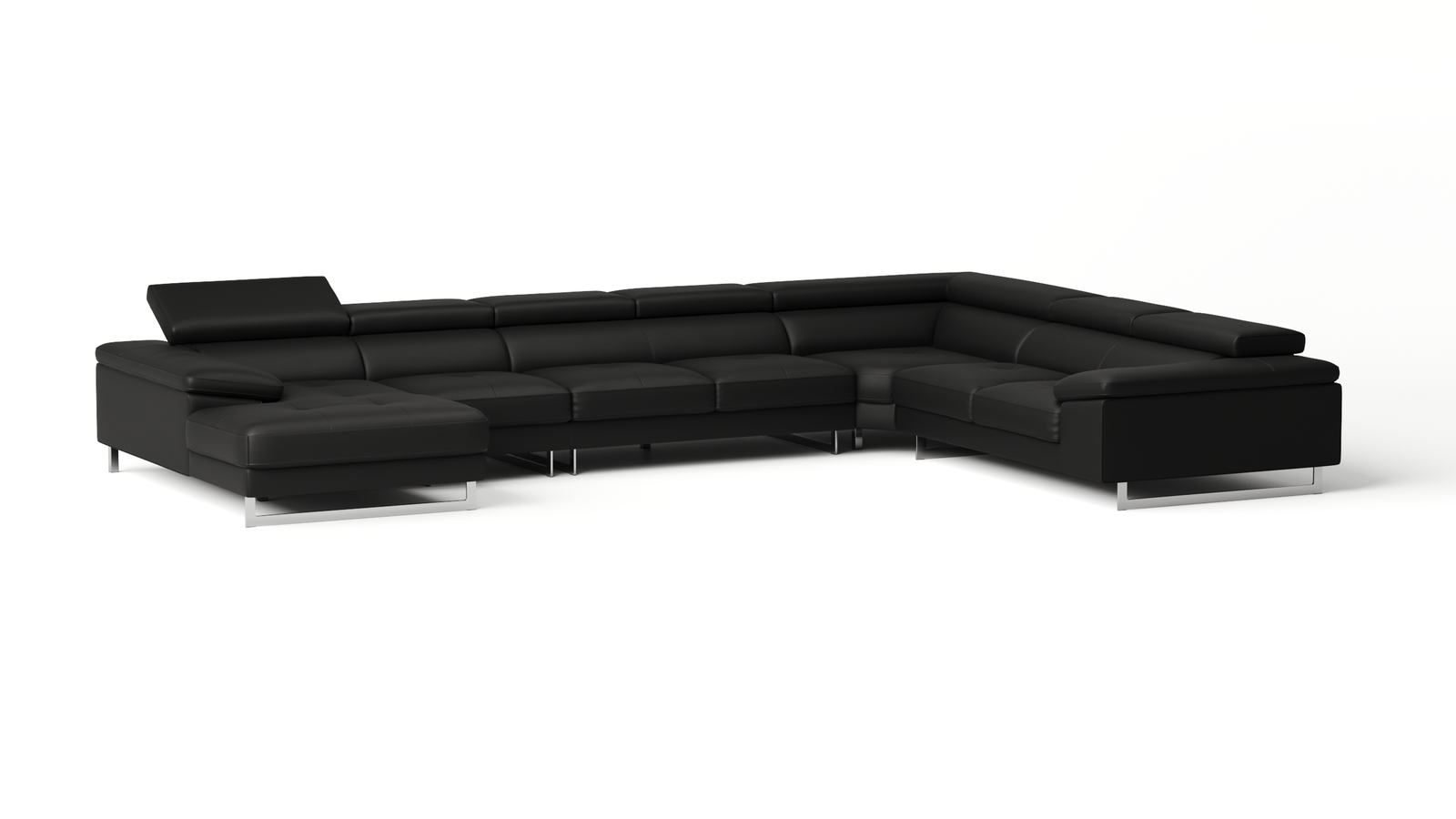 Boston Leather Modular Lounge Option B