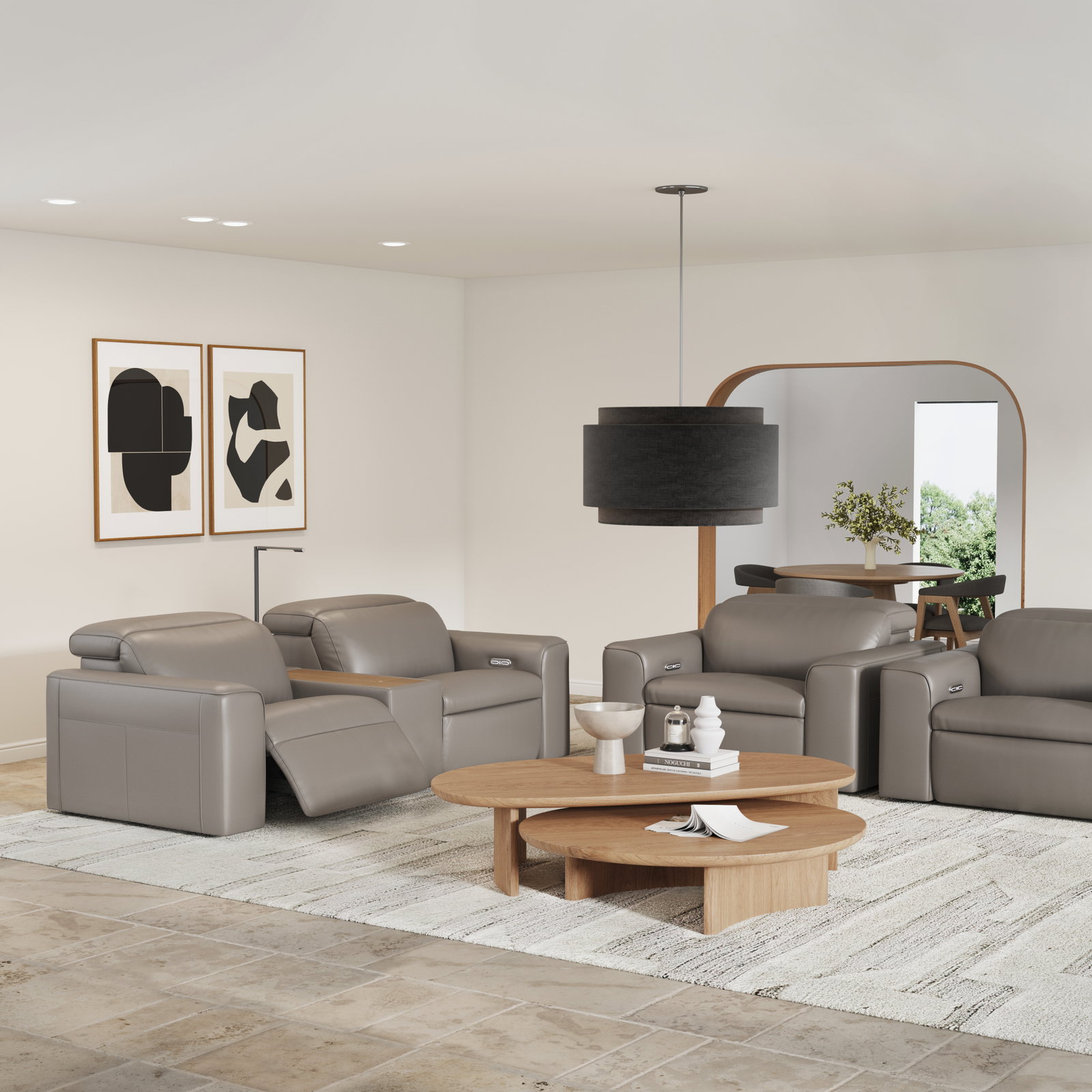 Broadway Leather 2 Seat Home Theatre Recliner Lounge