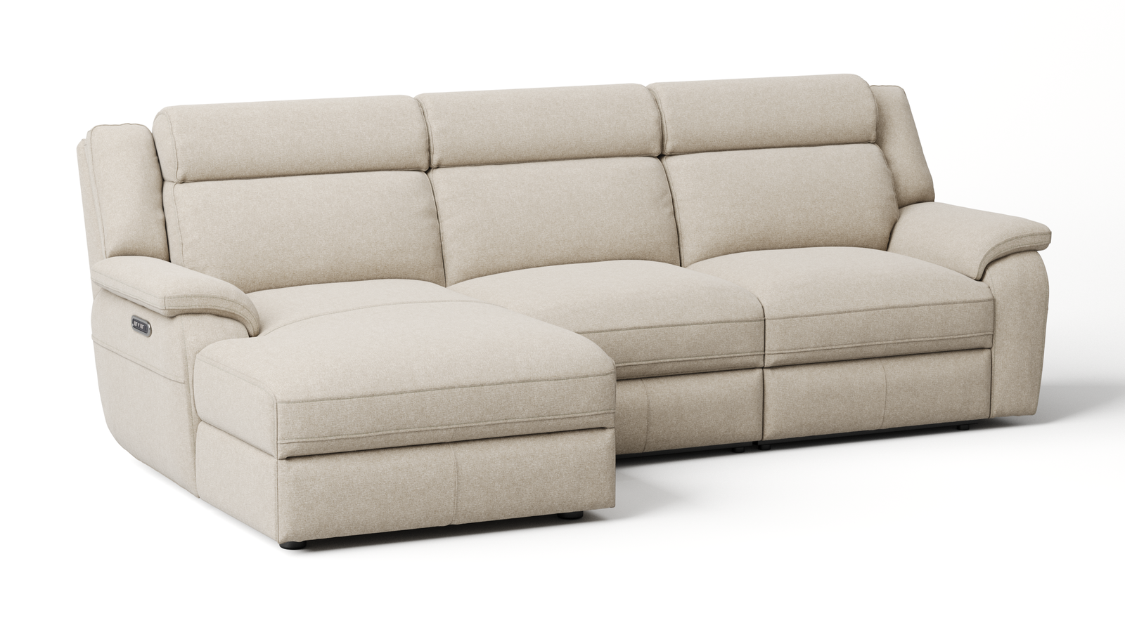 Carrick Fabric Chaise Lounge Option A with Power Recliner