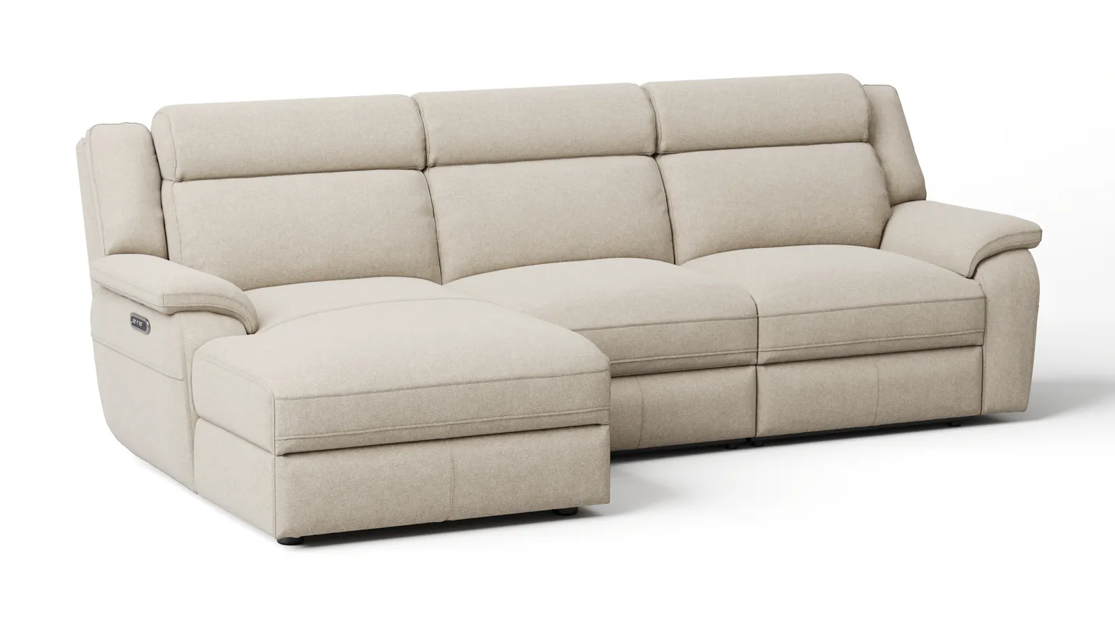 Carrick Fabric Chaise Lounge Option A with Power Recliner