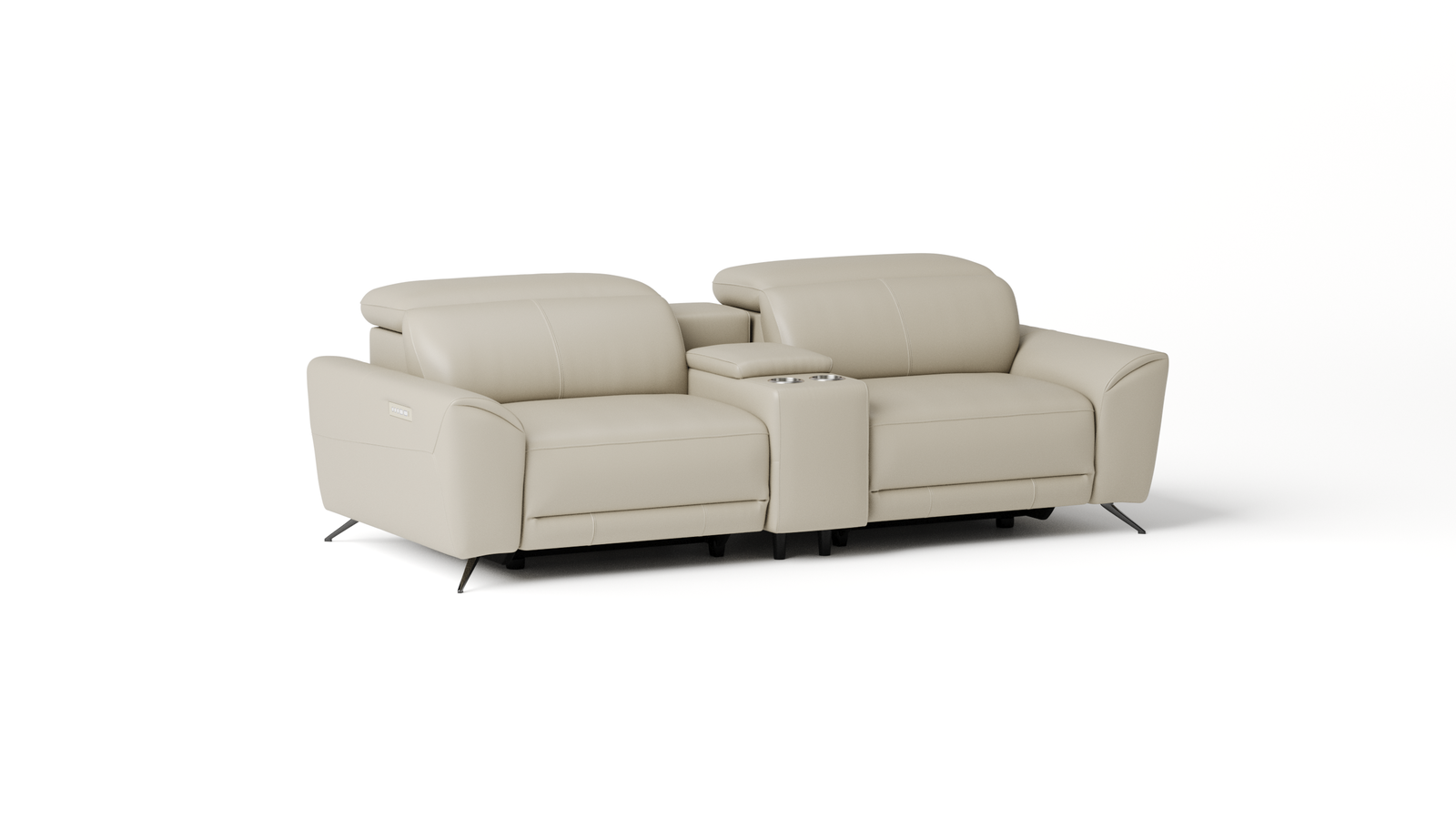 Dover Leather 2 Seat Home Theatre Recliner Lounge