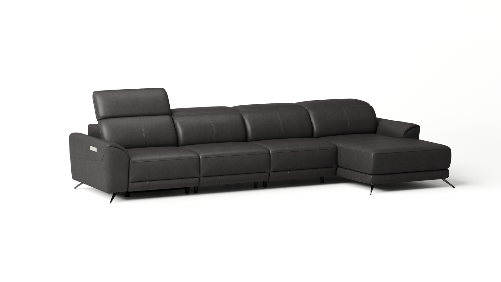 Dover Leather Recliner Chaise Lounge Option B