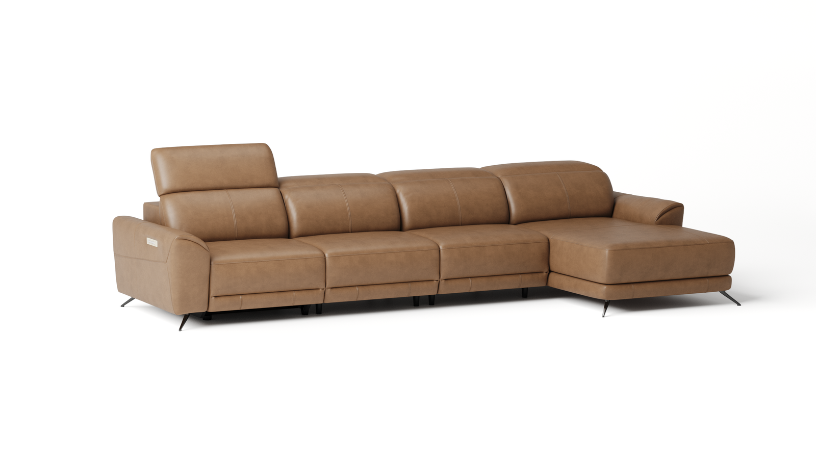 Dover Leather Recliner Chaise Lounge Option B