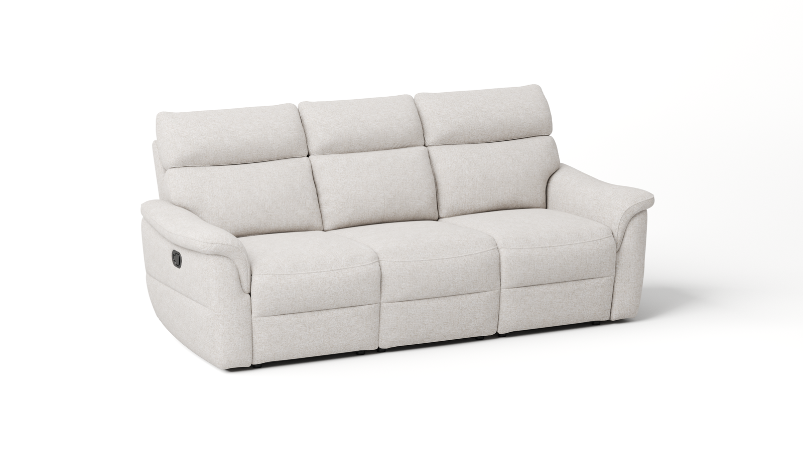 Edmond Fabric Three Seater Sofa Manual Recliner