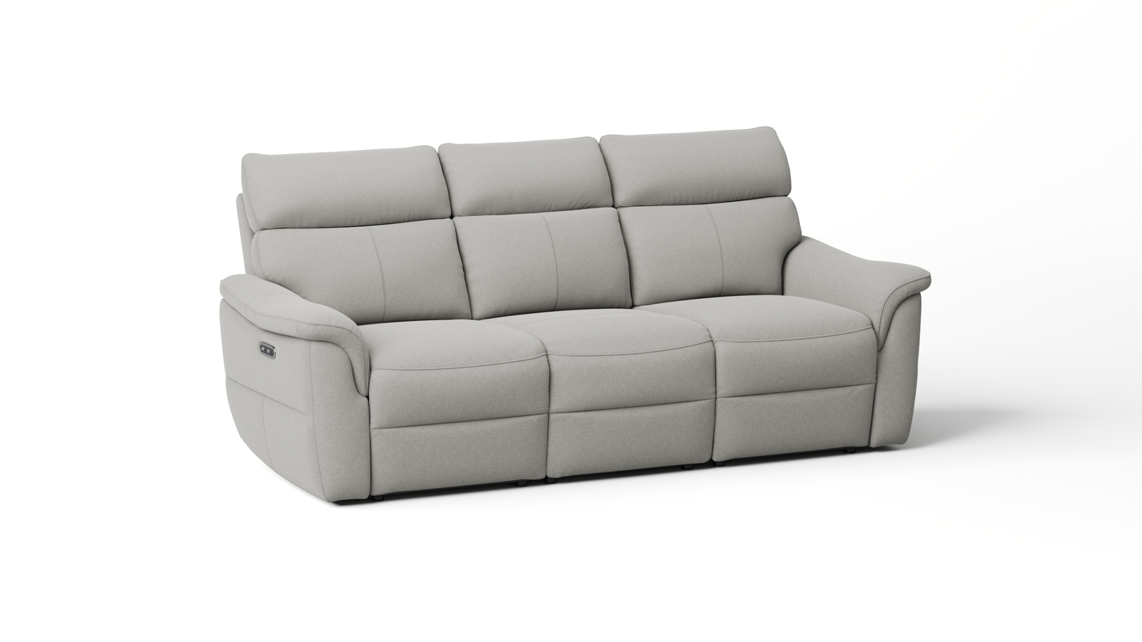Edmond Fabric Three Seater Sofa Power Recliner