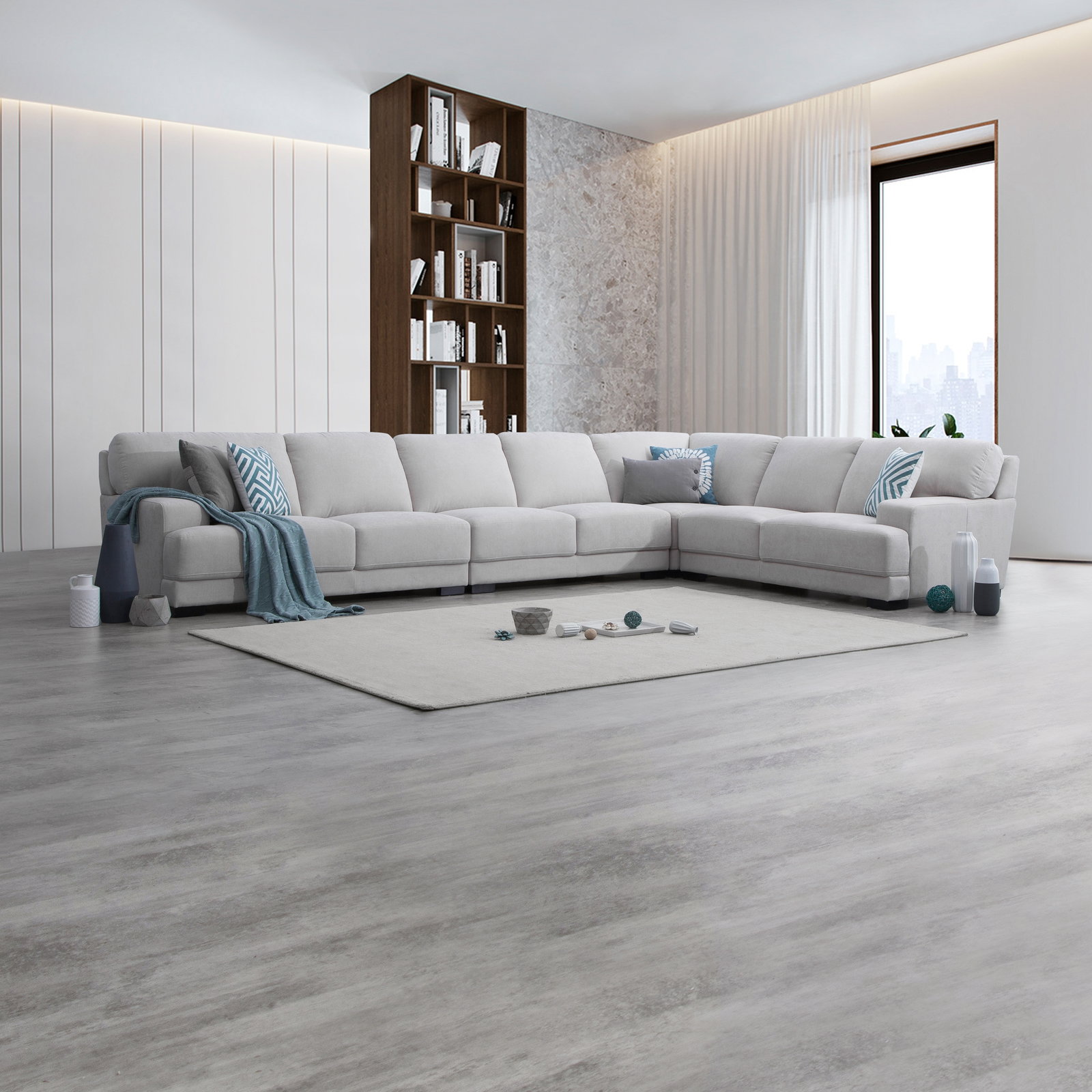 Volante Fabric Corner Lounge Option C
