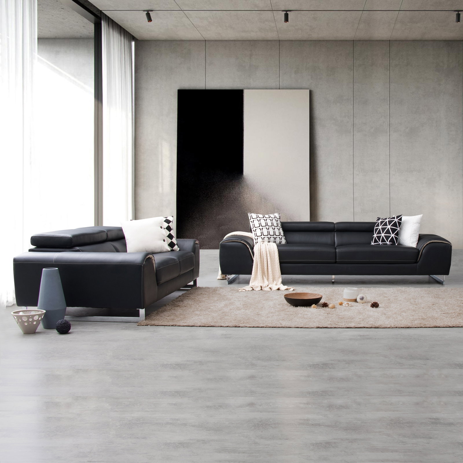 Cleo Leather Sofa Suite 3 + 2