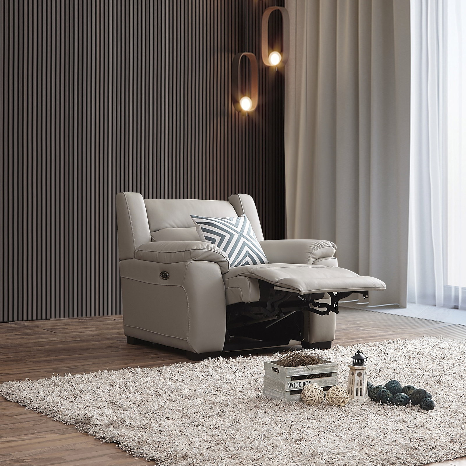 Cardiff Leather Recliner Armchair