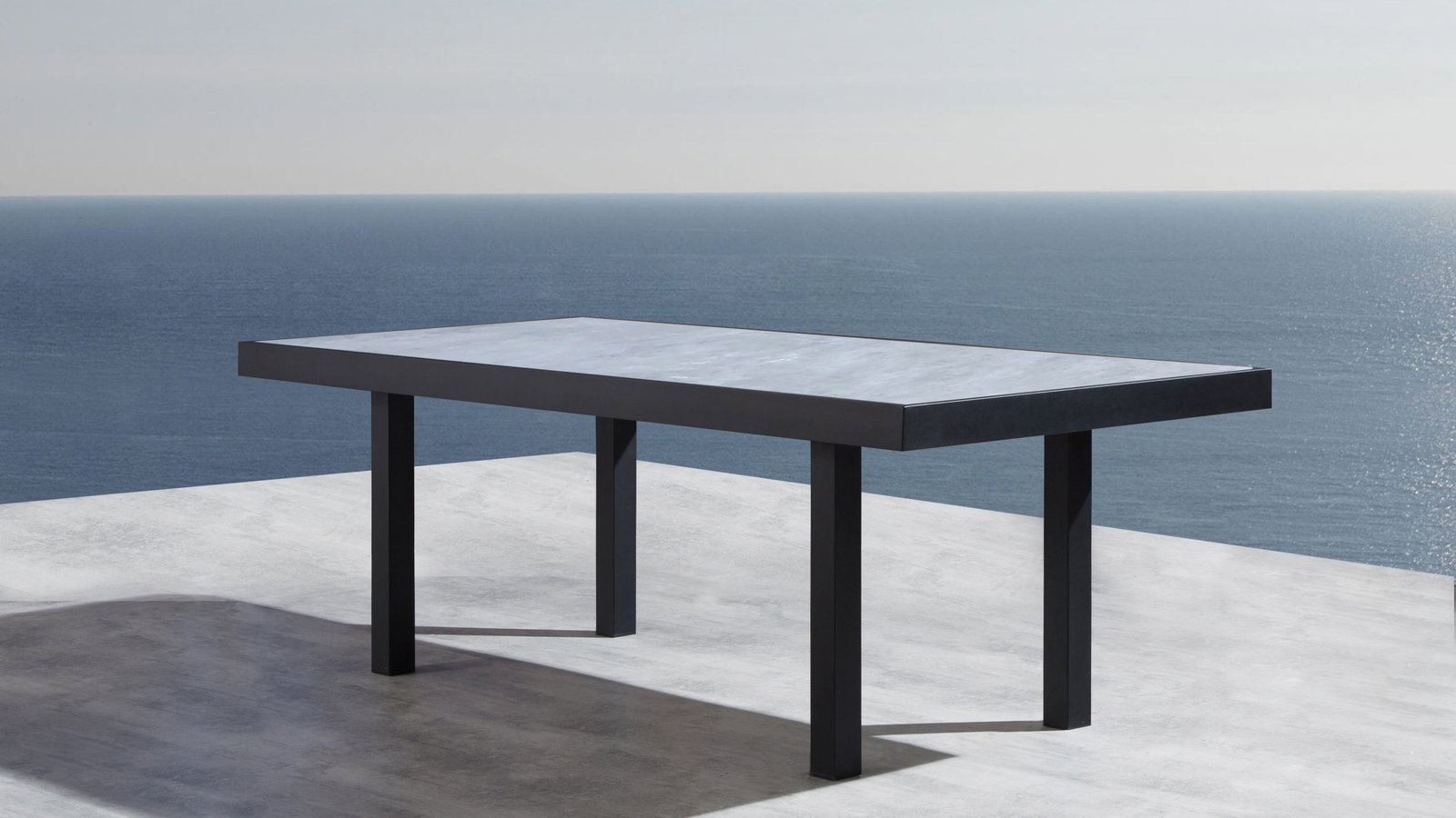Invini Black 220x100 Outdoor Dining Table