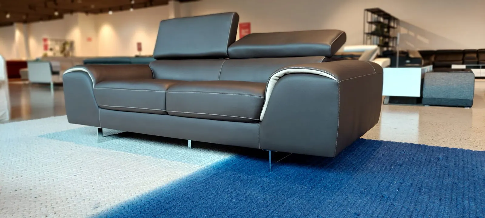 Cleo Leather Two Seat Sofa