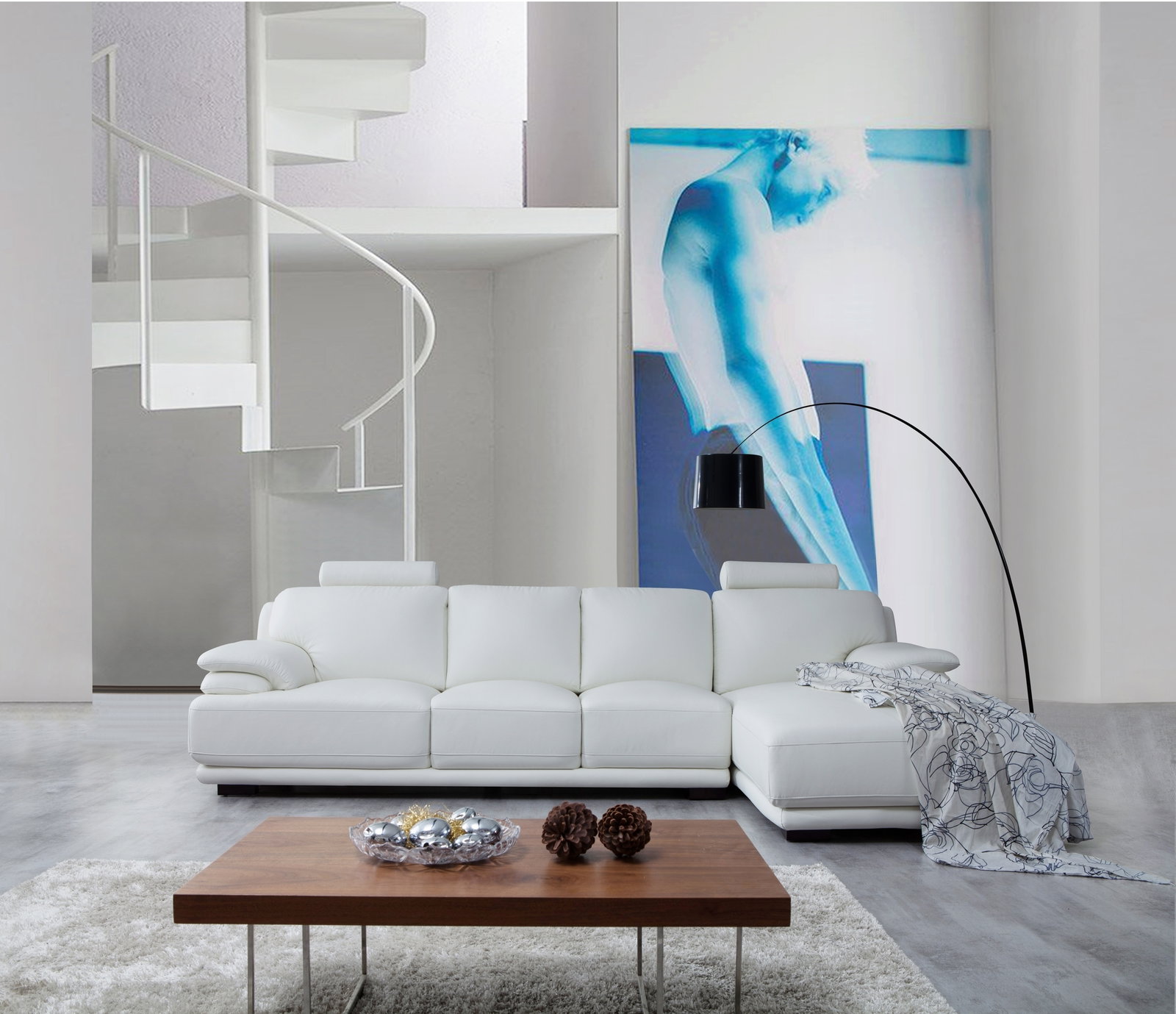 Juliet Leather Chaise Lounge Option C