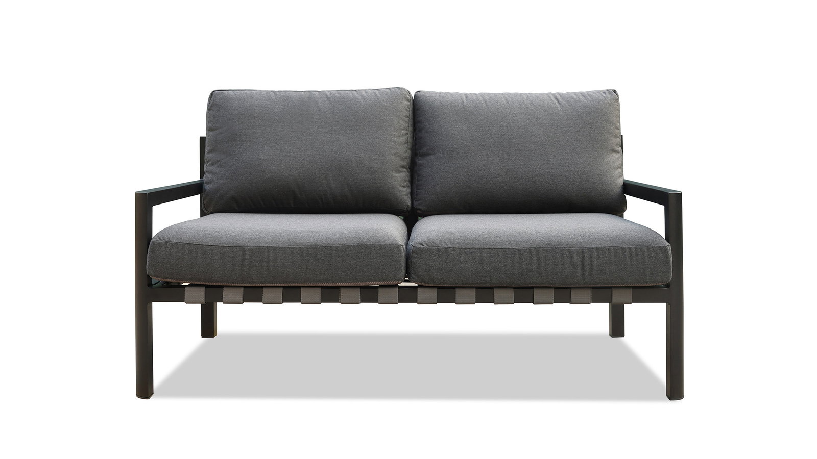Manly Black Outdoor Two Seat Sofa