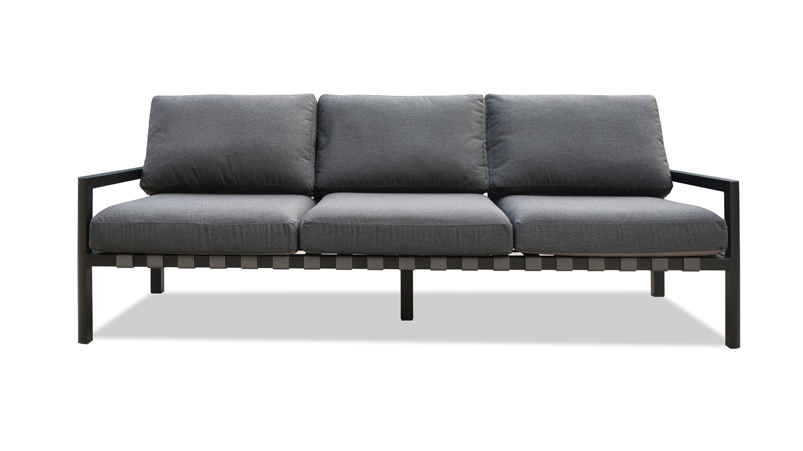Manly Black Outdoor Three Seat Sofa