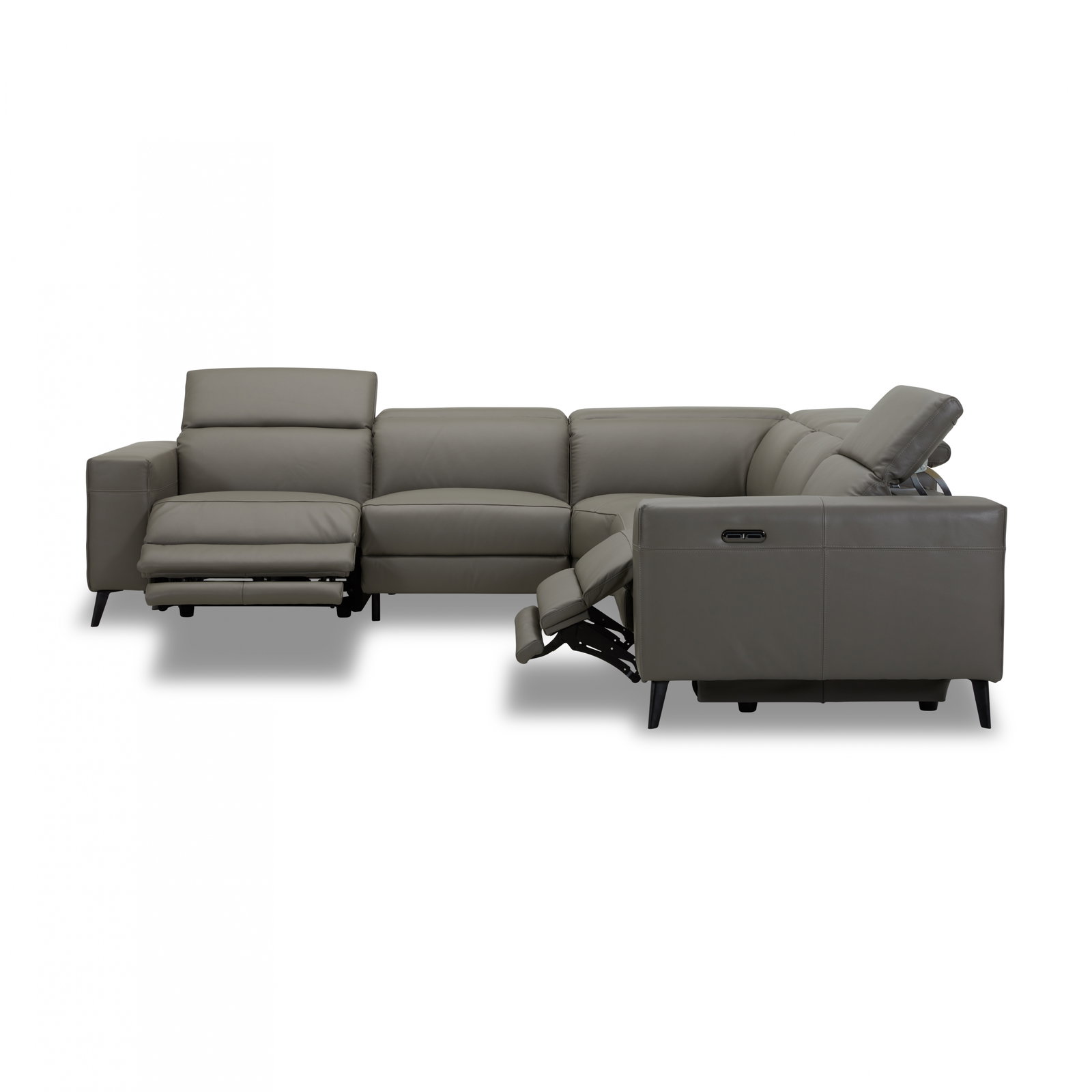 Stirling Leather Recliner Corner Lounge Option A