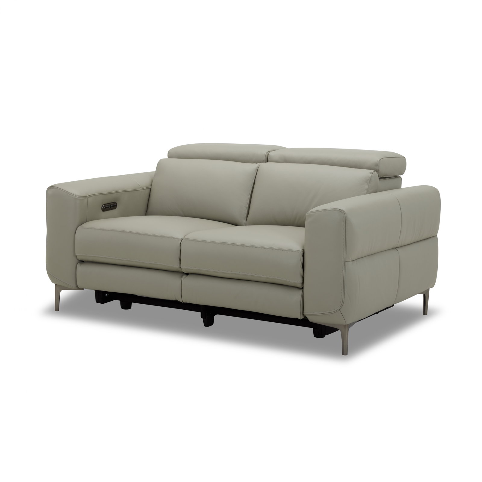 Osten Leather Two Seat Sofa Power Recliner, Power Headrest