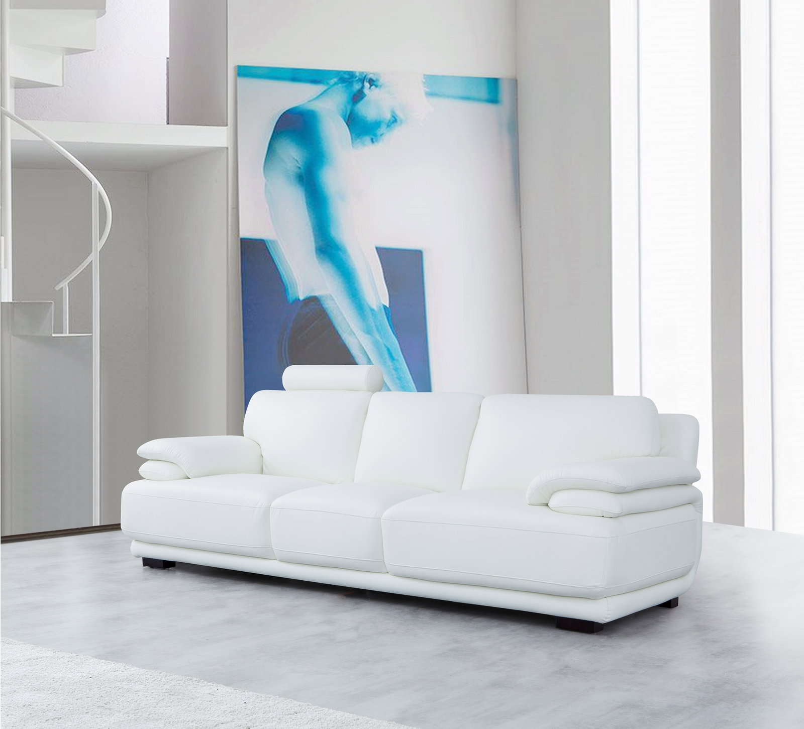 Juliet Leather Three Seat Sofa