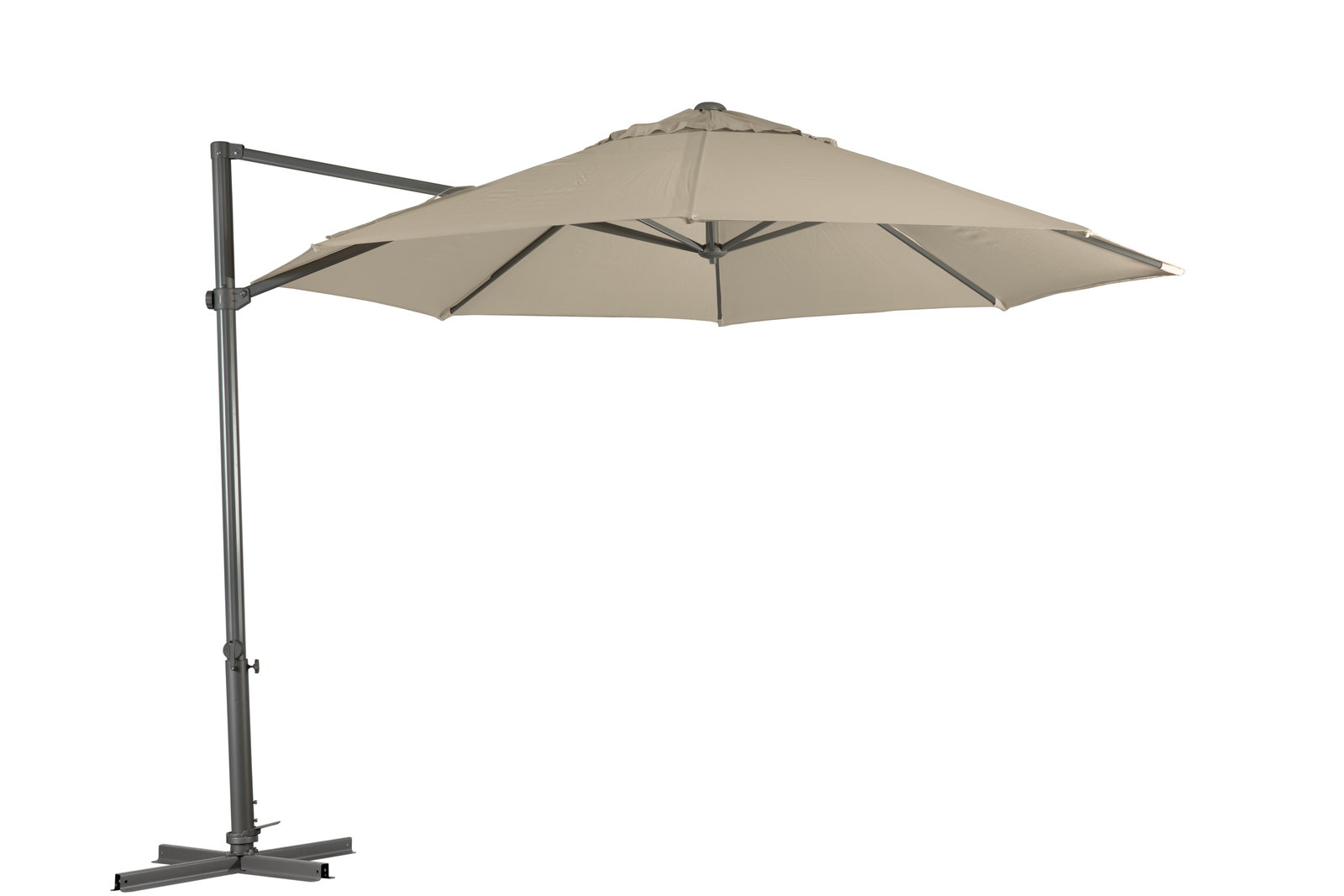 Shelta Pandanus Taupe Outdoor Cantilever Umbrella