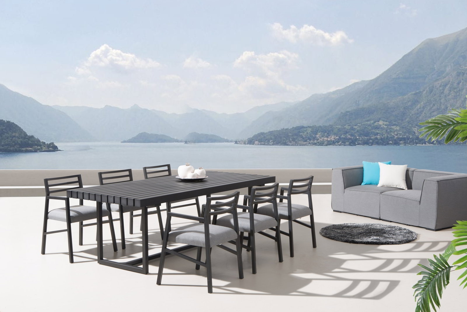 Elite 7-piece Outdoor Aluminium Dining Set With Blaze Chairs