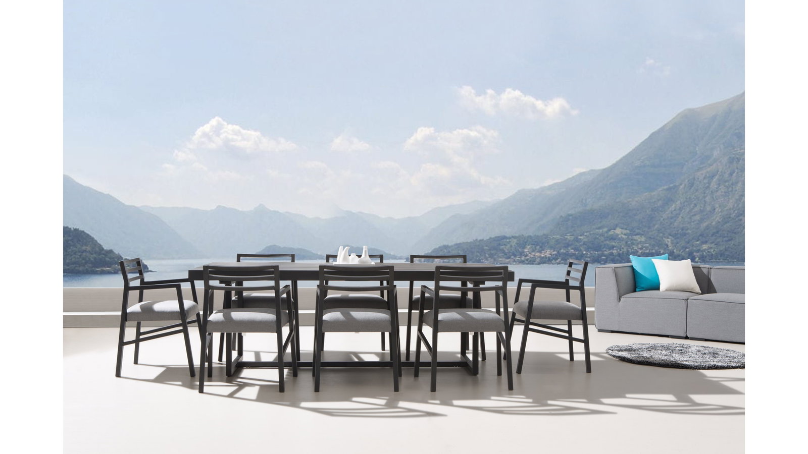 Elite 9-piece Outdoor Aluminium Dining Set With Blaze Chairs