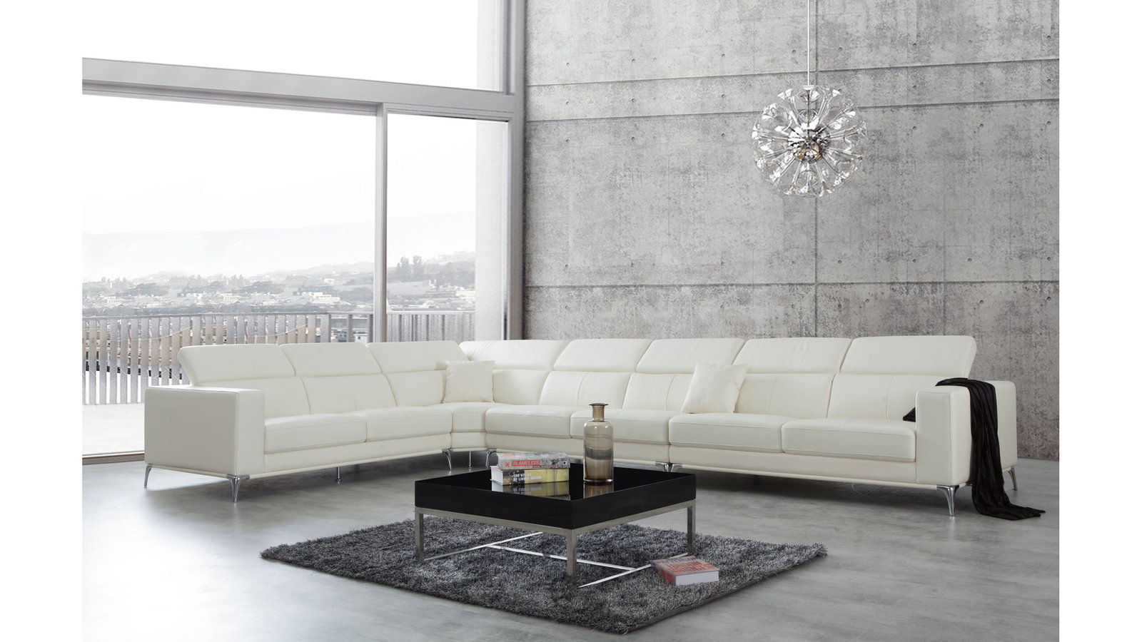 Club Leather Corner Lounge Option C