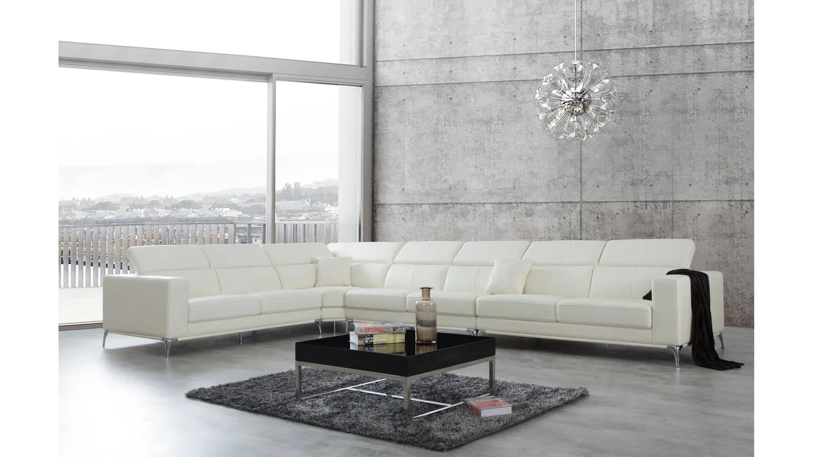 Club Leather Corner Lounge Option C