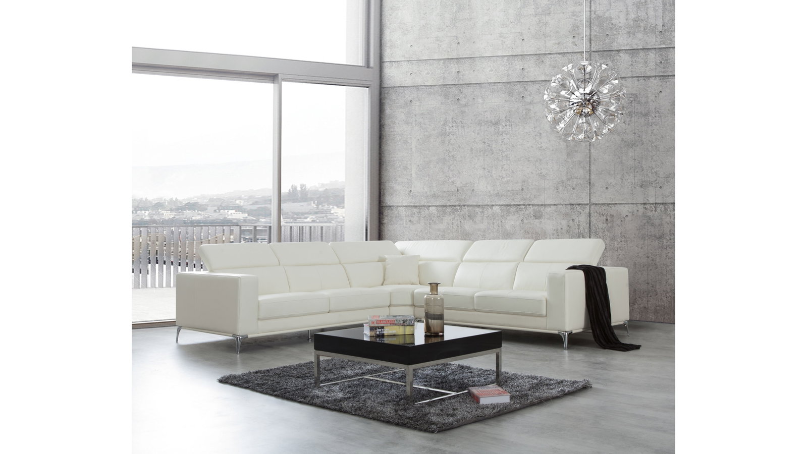 Club Leather Corner Lounge Option A