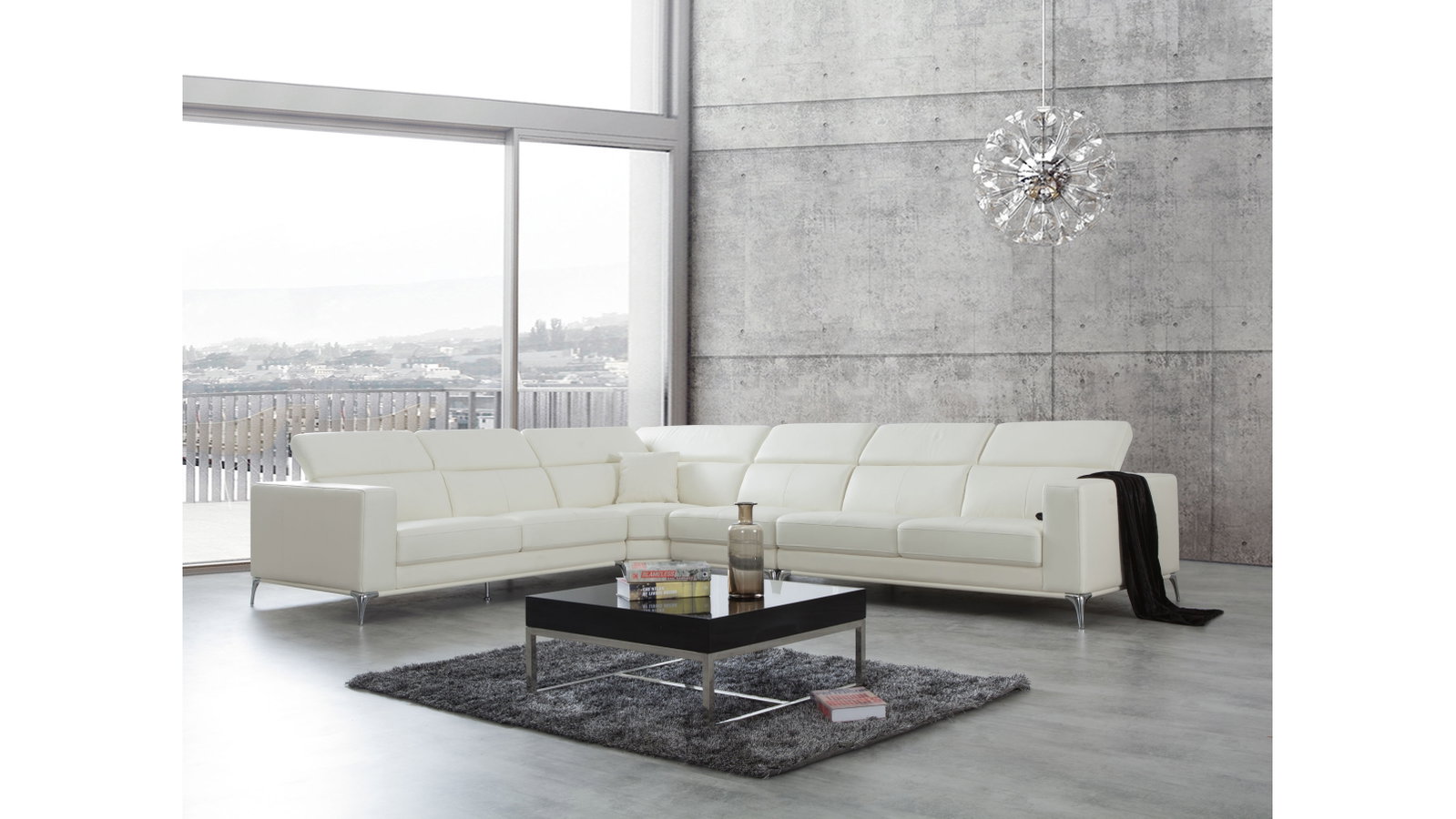 Club Leather Corner Lounge Option B
