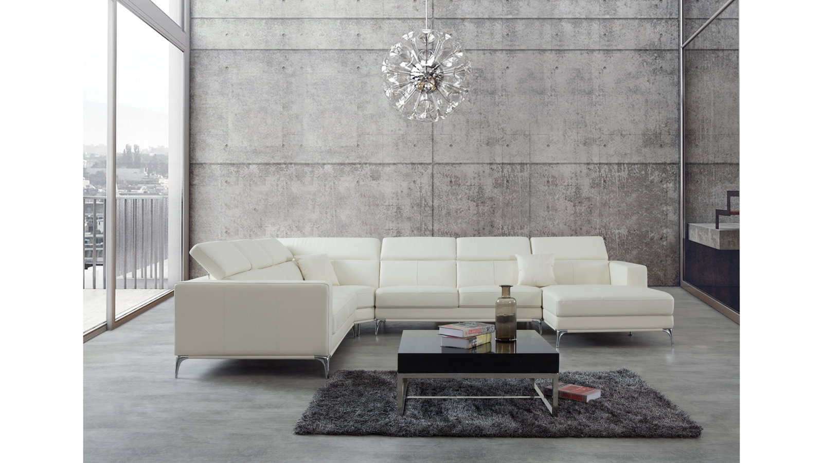 Club Leather Modular Lounge Option A