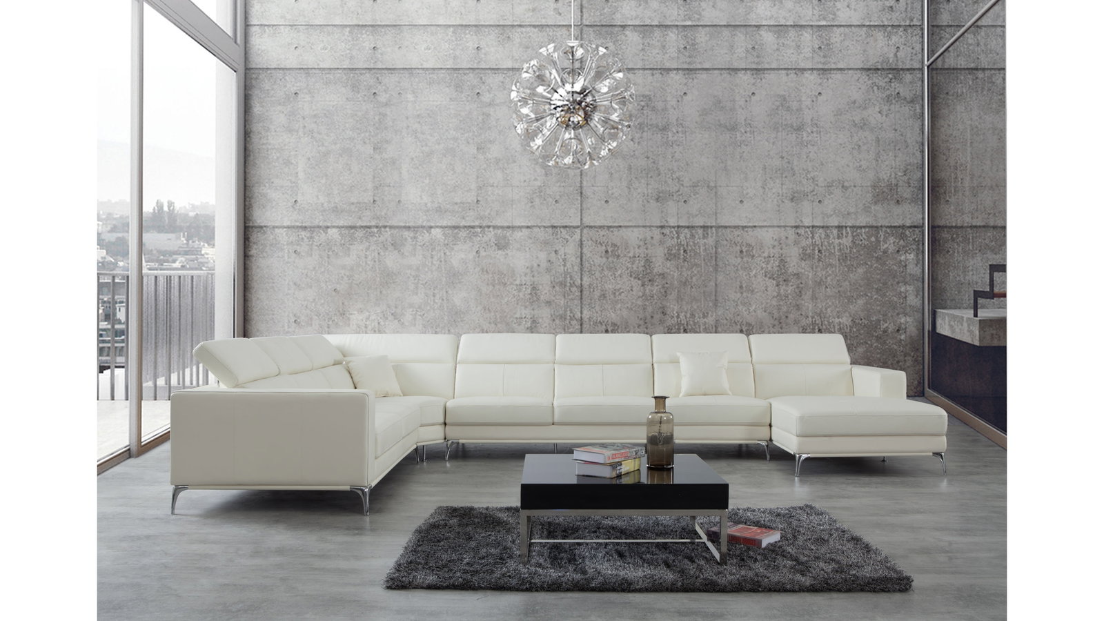Club Leather Modular Lounge Option B