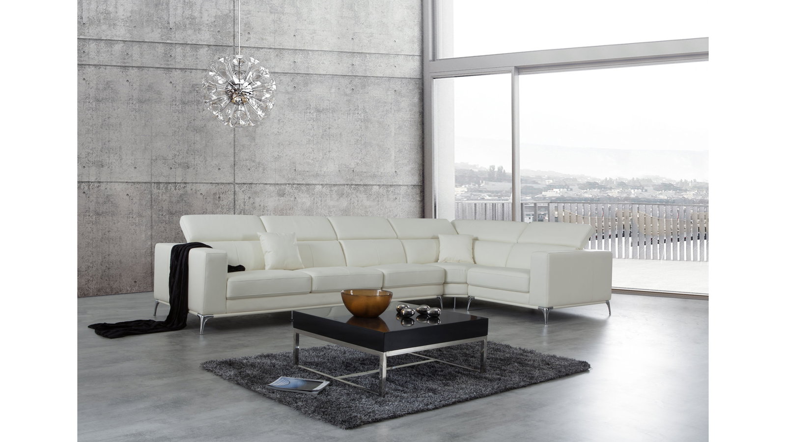Club Leather Corner Lounge Option F