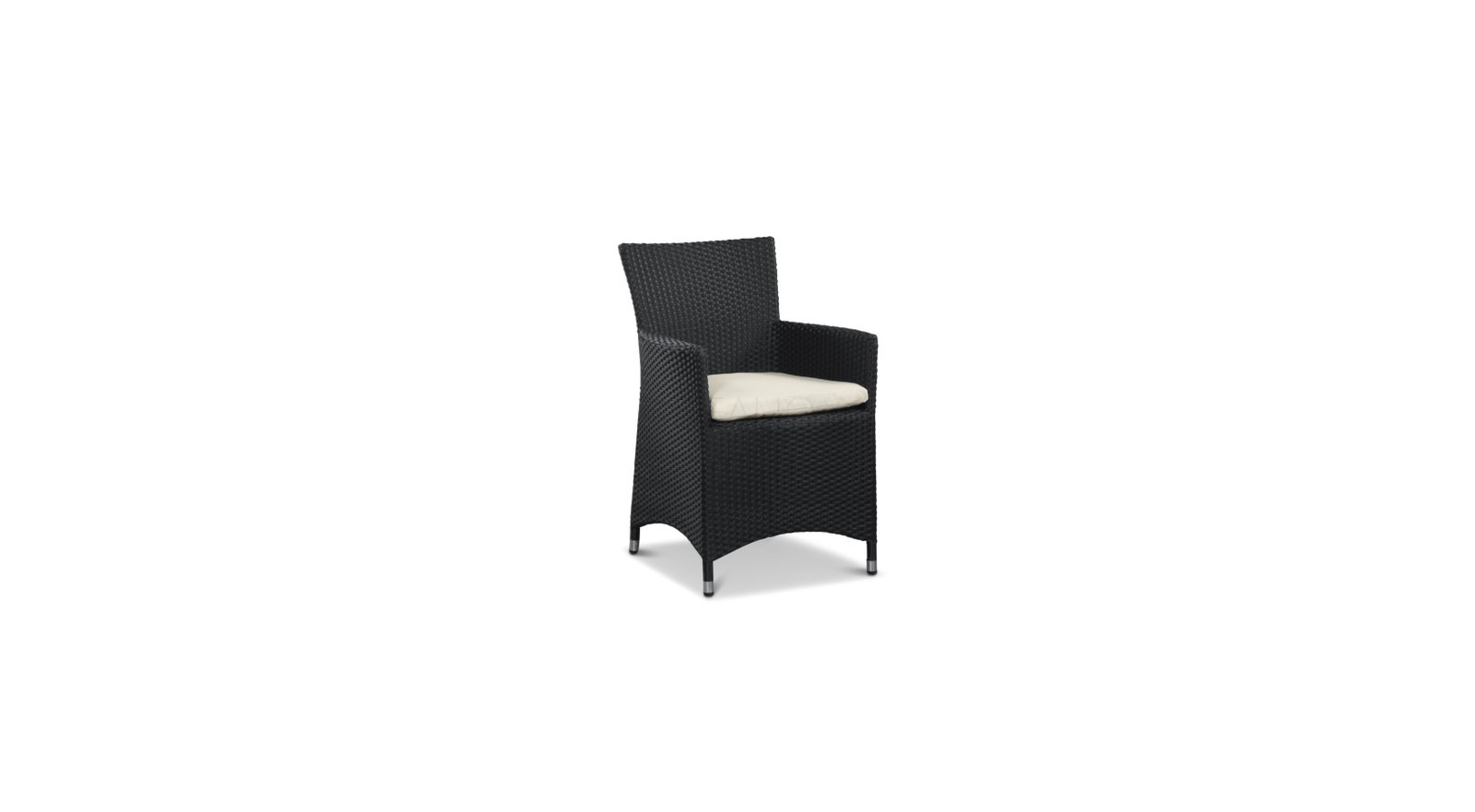 LETIZIA Outdoor Wicker Dining Chair Set Of Two (Wicker-modern Black - SKU742889) 1