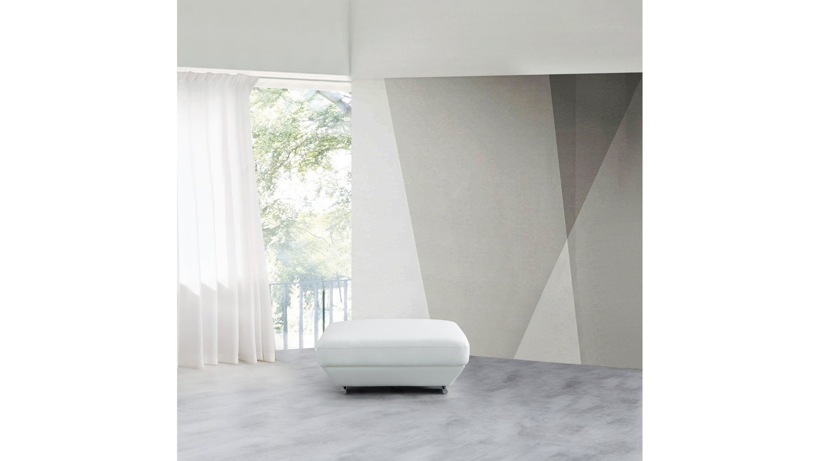 Lexington Leather Ottoman 100x100x45