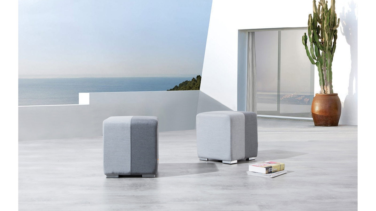 Mood Outdoor Fabric Ottoman