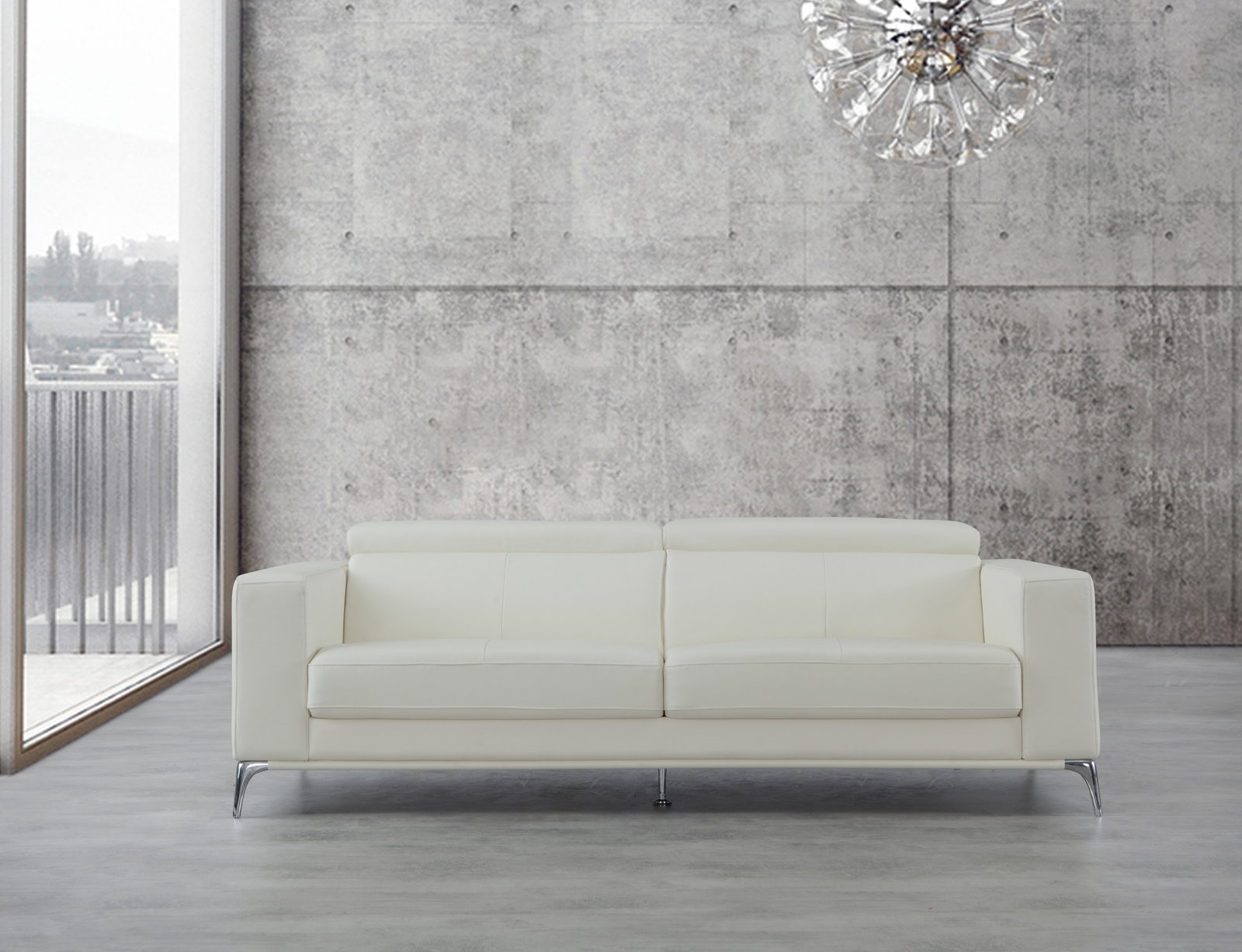 Club Leather Three Seat Sofa