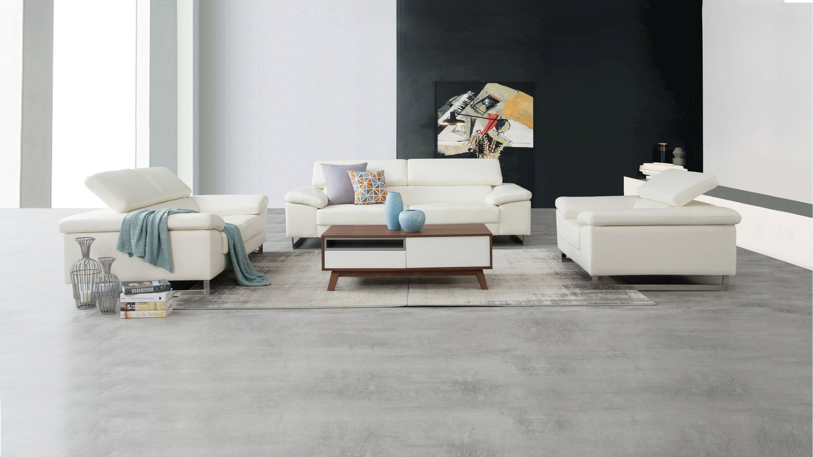 Boston Leather Sofa Suite 3 + 2 + 1
