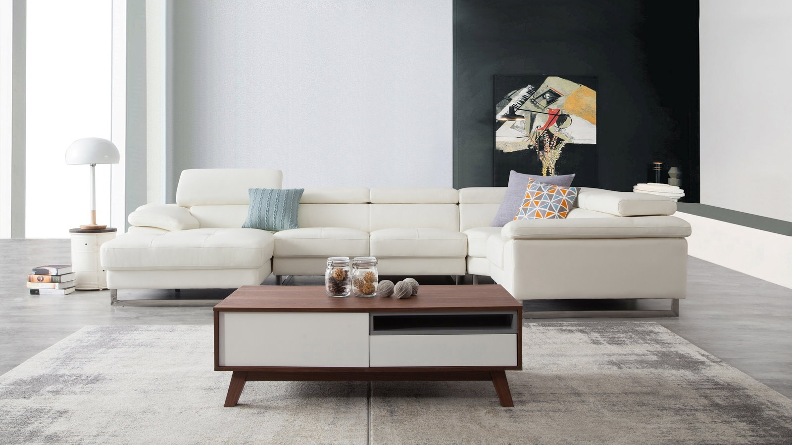 Boston Leather Modular Lounge Option C