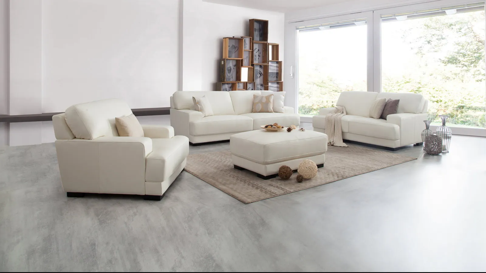 Volante Leather Sofa Suite 3 + 2 + 1