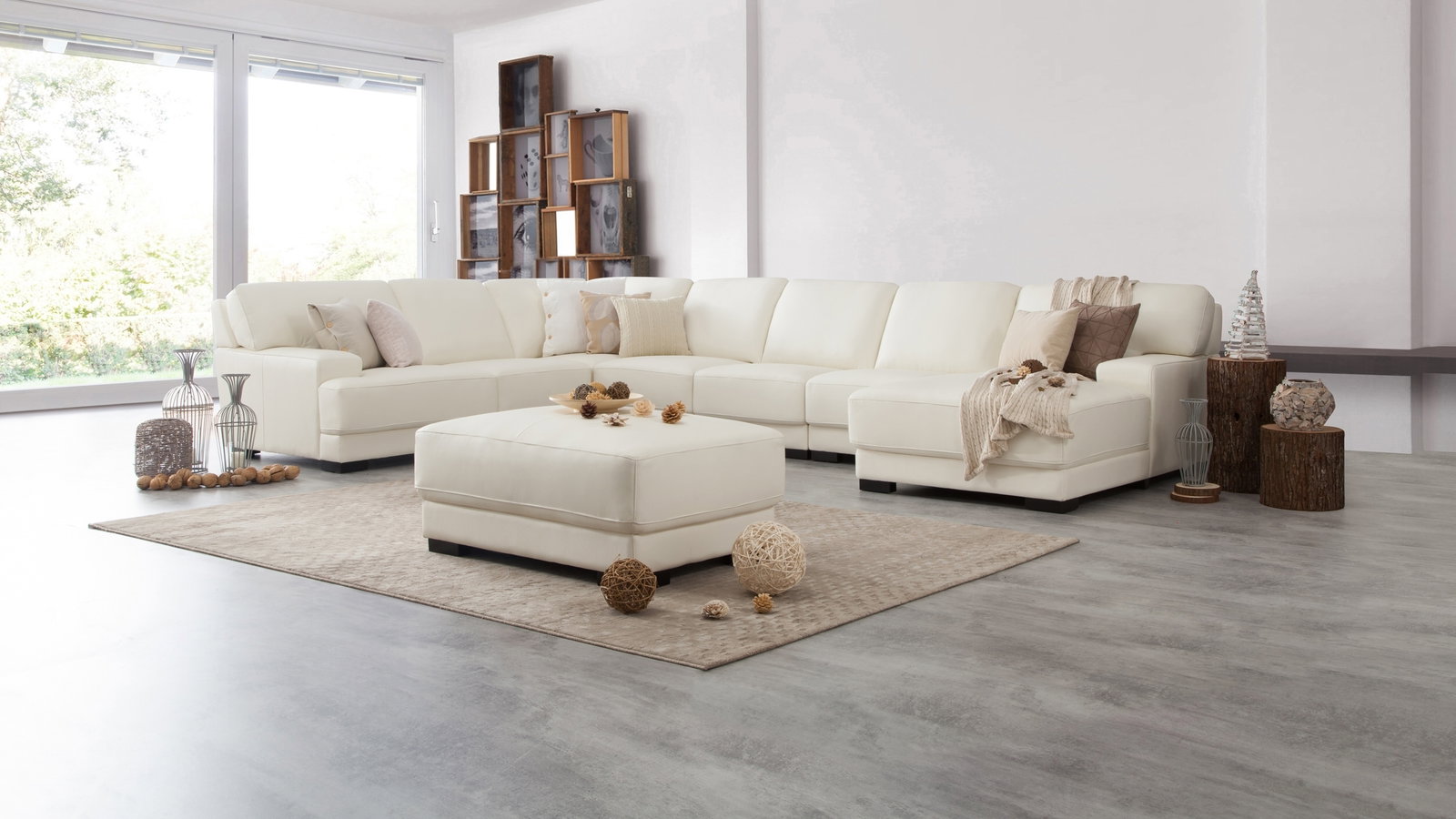 Volante Leather Modular Lounge Option B