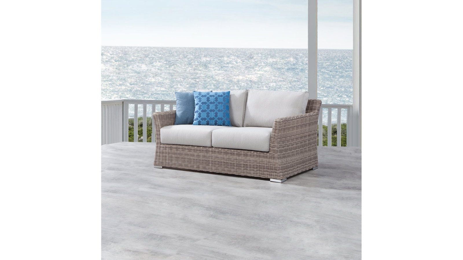 Savannah Outdoor Wicker Two Seat Sofa