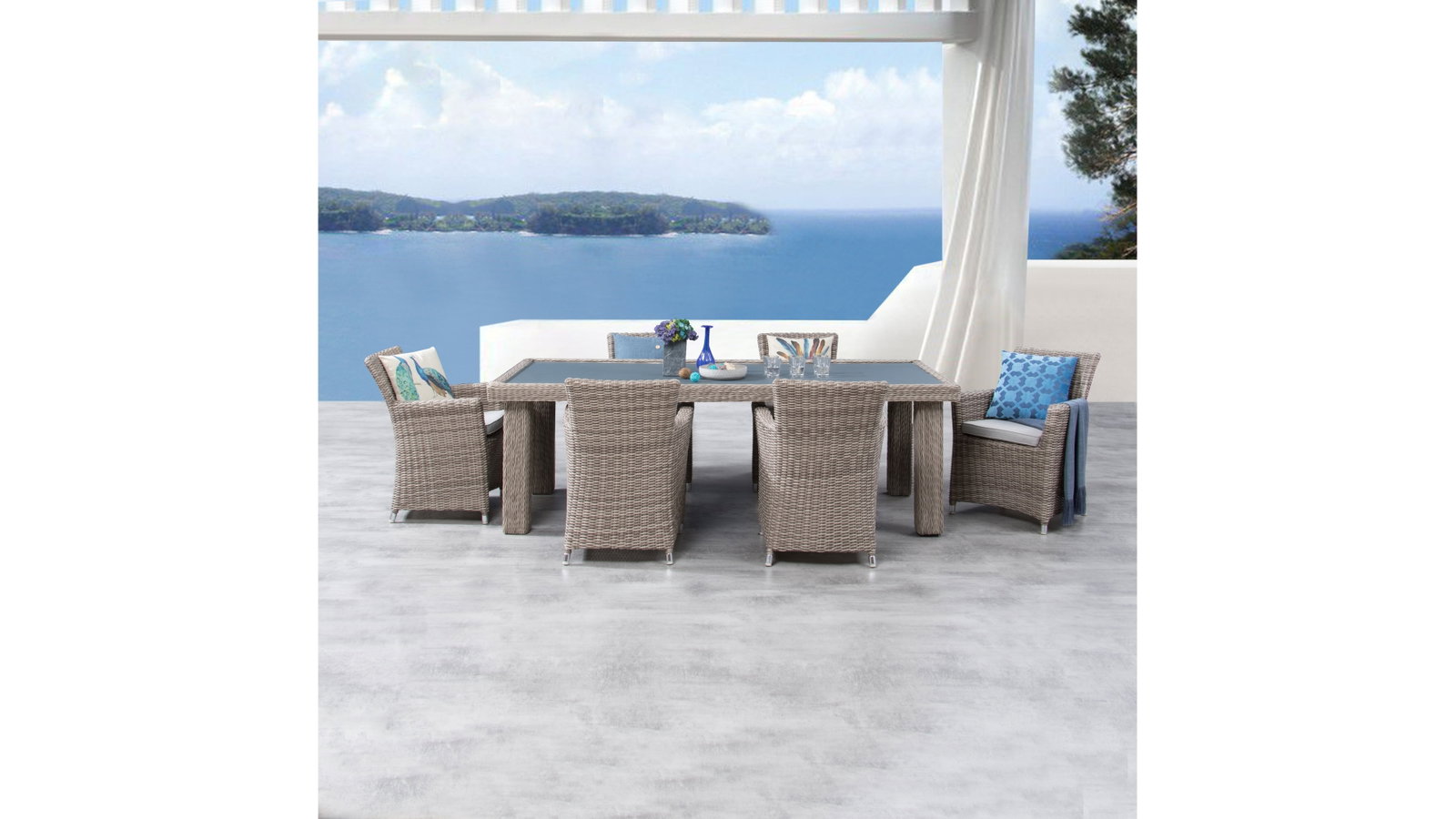 Savannah 7-piece Outdoor Wicker Dining Set