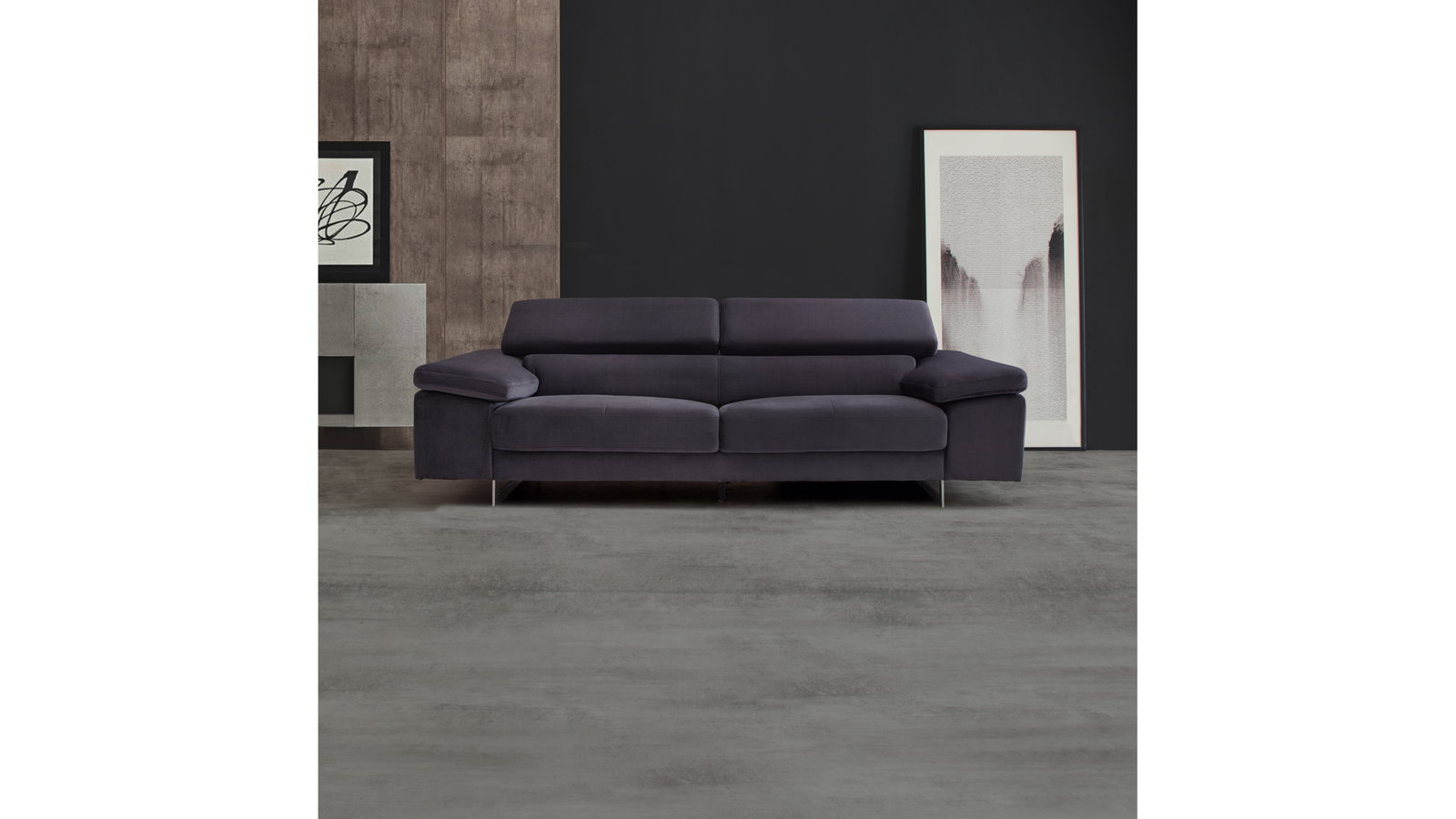 Boston Fabric Three Seat Sofa