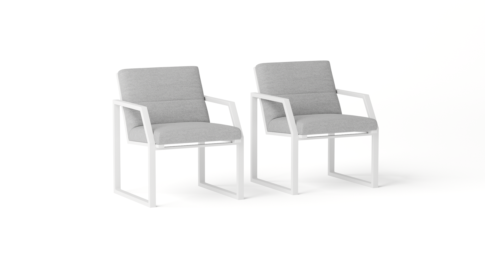 Invini White Outdoor Dining Chair Set Of Two