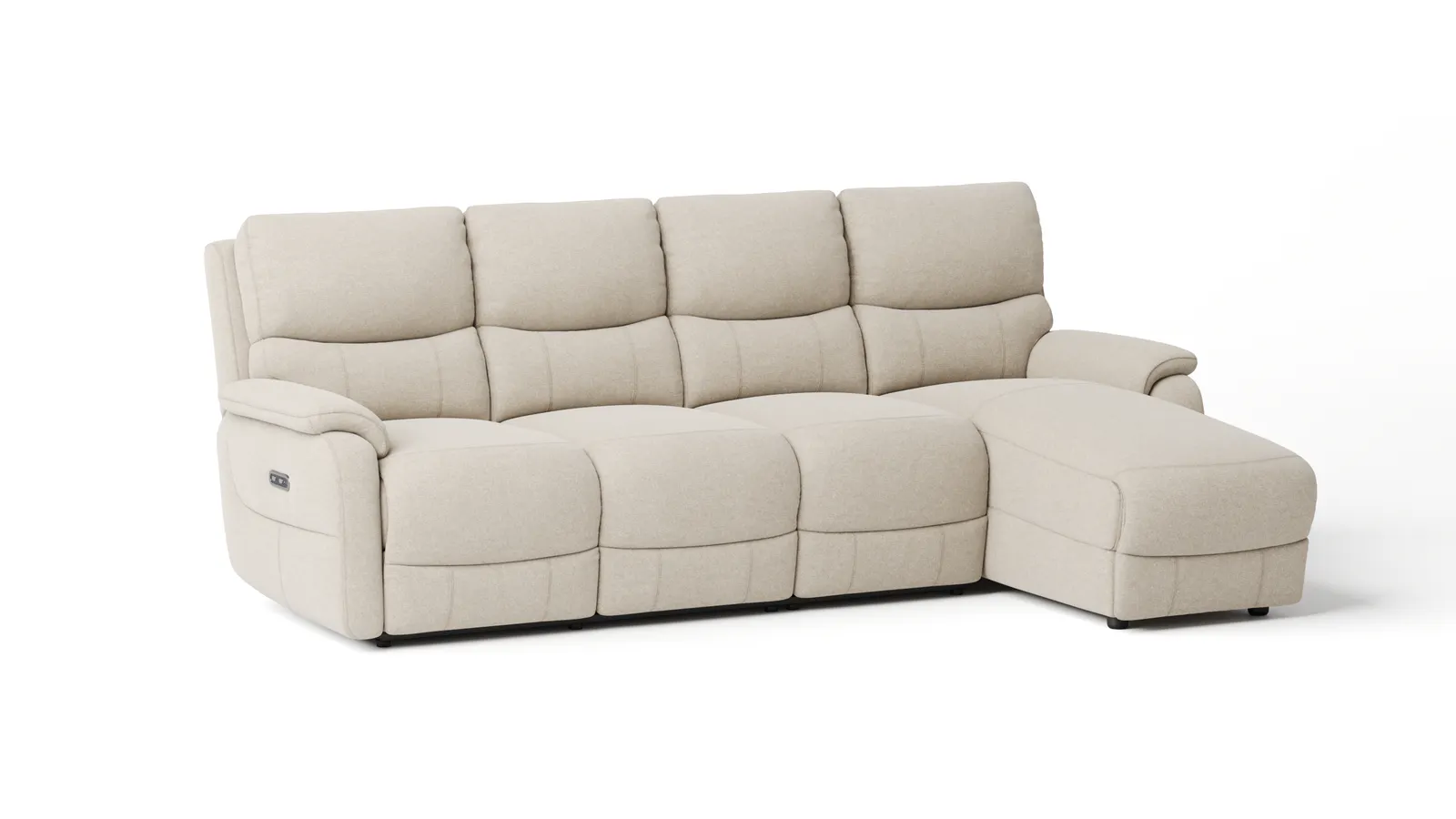 Kelsea Fabric Chaise Lounge Option B with Power Recliner