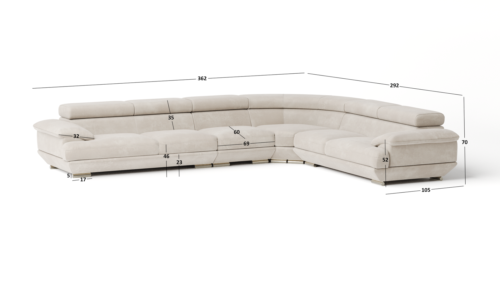 Lexington Fabric Corner Lounge Option B 6