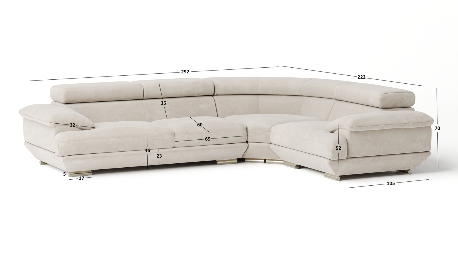Lexington Fabric Corner Lounge Option E 4