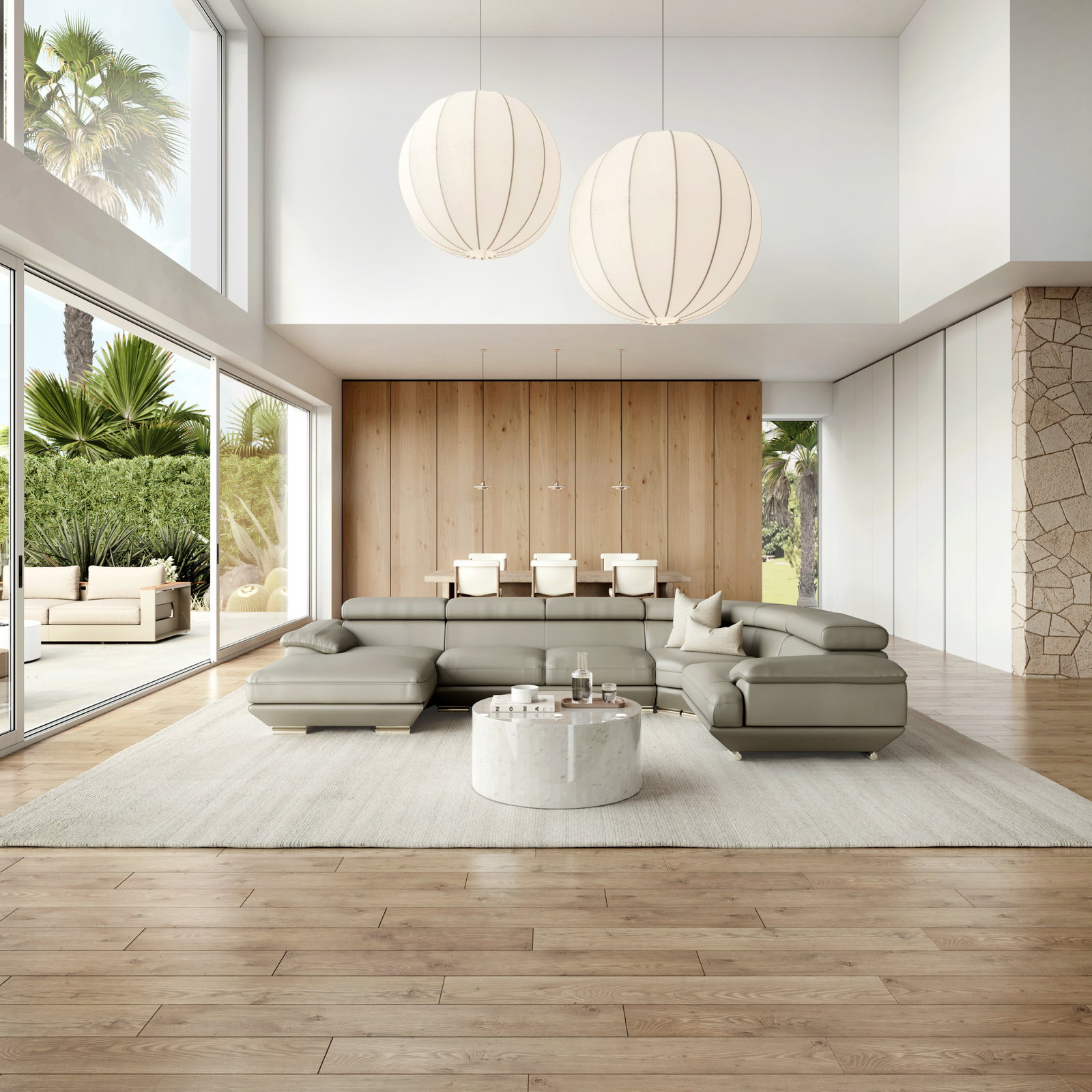 Lexington Leather Modular Lounge Option C