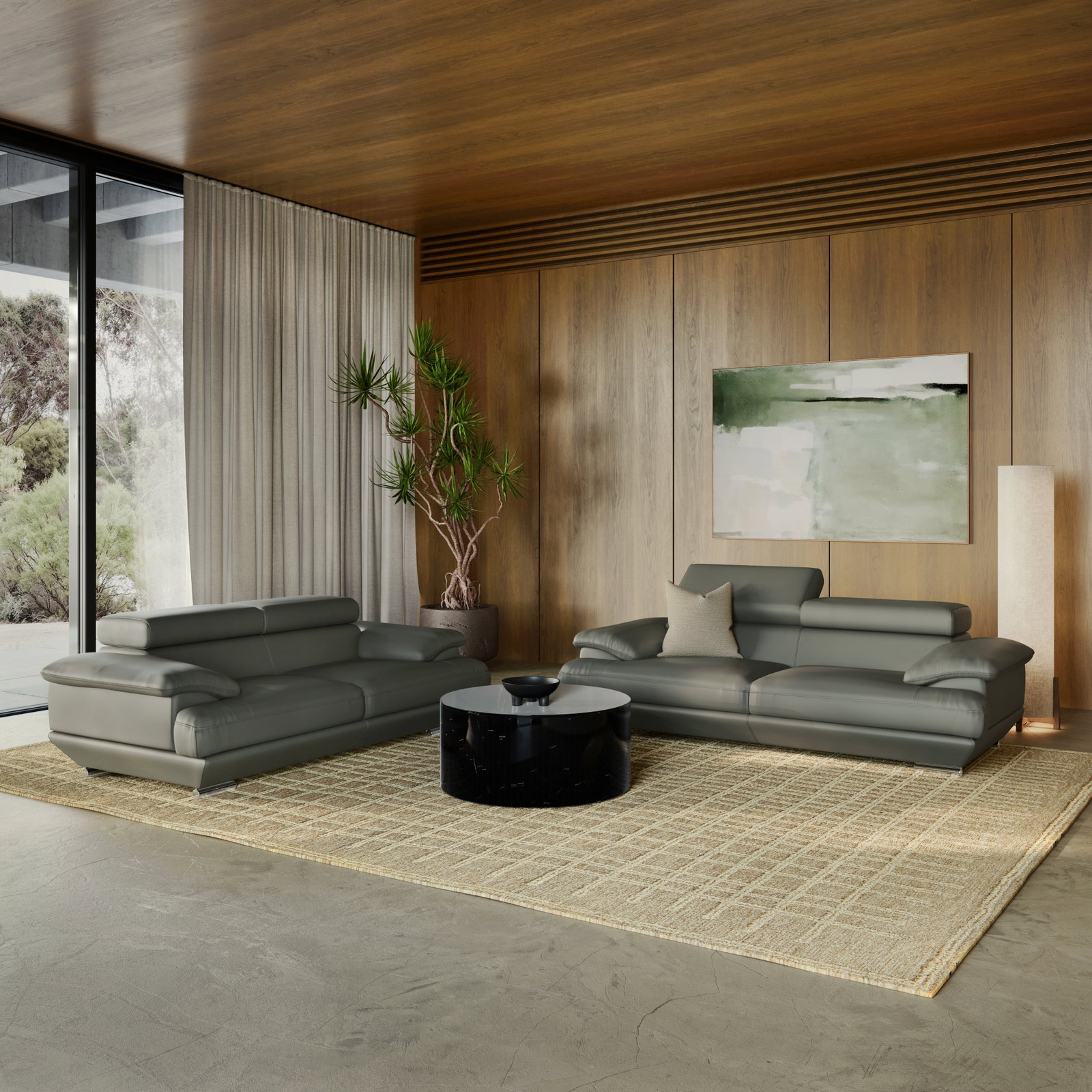 Lexington Leather Sofa Suite 3 + 2