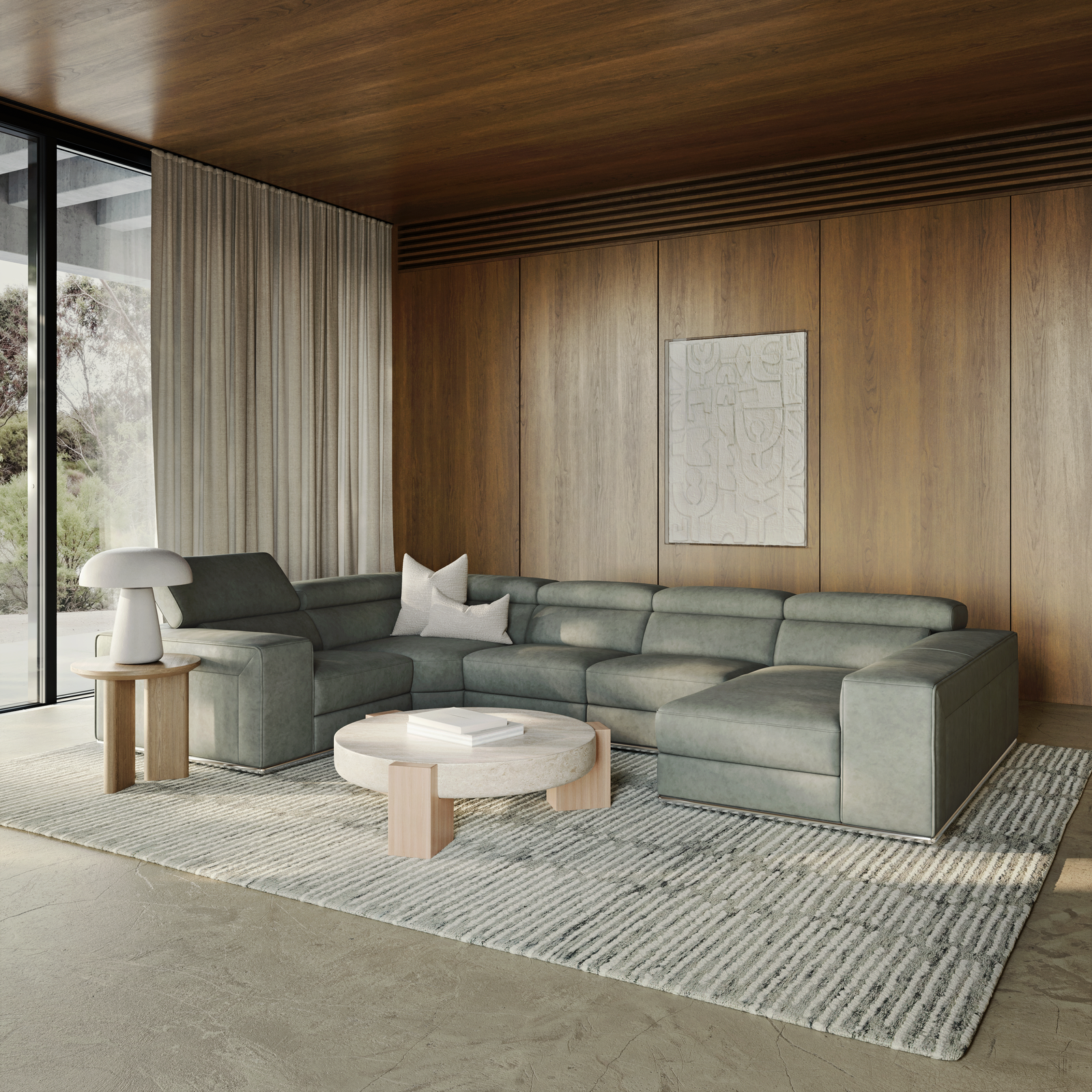 Lorenzo Leather Modular Lounge Option C