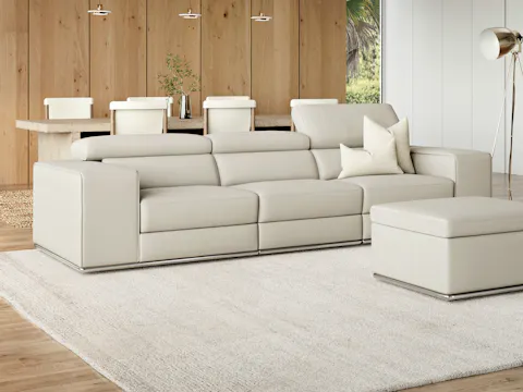 Lorenzo Leather Three Seat Sofa